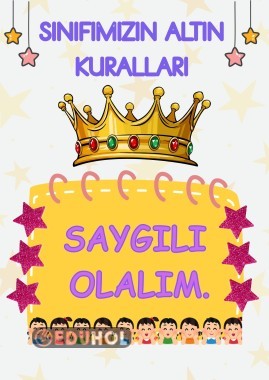 SINIFIMIZIN ALTIN KURALLARI PANO (5 SAYFA)