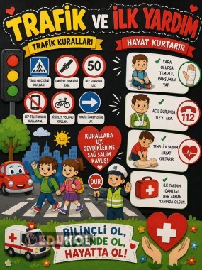 TRAFİK VE İLK YARDIM PANOSU