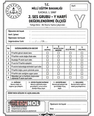 Y HARFİ HARF ÖLÇEĞİ (ÜSÖYDZ)