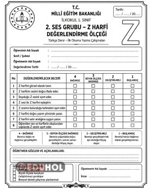 Z HARFİ HARF ETKİNLİĞİ (ÜSÖYDZ)