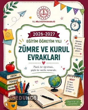 ZÜMRE VE KURUL EVRAKLARI KAPAKLARI (5 SAYFA KAPAK)