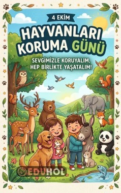4 Ekim Hayvanları Koruma Günü Posteri