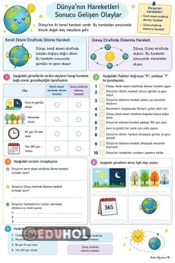 Fen Bilimleri - Dünya'nın Hareketleri ve Sonuçları