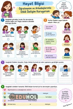 Hayat Bilgisi - Öğretmenim ve Arkadaşlarımla Etkili İletişim Kuruyorum