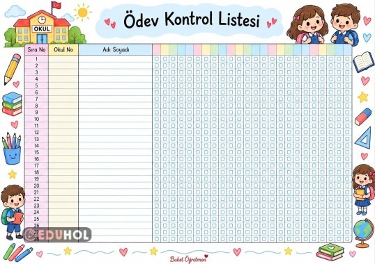 Ödev Kontrol Listesi
