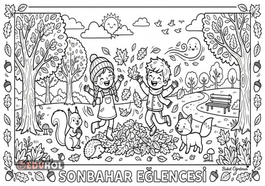 Sonbahar Temalı Boyama Etkinliği 🍂