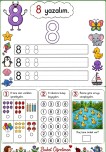 8 Rakamı Çalışma Kağıdı