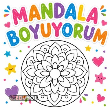 Mandala boyama - psikomotor gelişim destekli.🍓