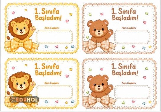 1. Sınıfa başladım isimlik