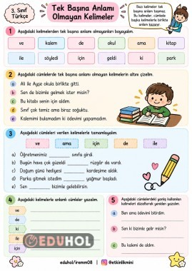 Tek başına anlamı olmayan kelimeler
