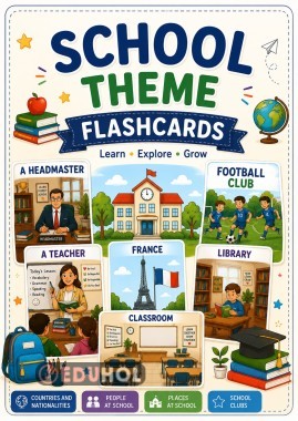 5. Sınıf İngilizce 1. Tema – School Life | Flashcards
