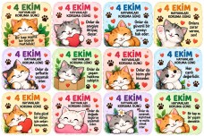 4 Ekim Hayvanları Koruma Günü Mama Kabı Notları | 10 Farklı Tasarım