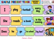 Simple Present Tense - Sentence Puzzle