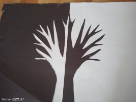 Görsel sanat siyah beyaz calisma