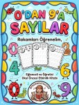 Rakamlar Çizgi Çalışması (0’dan 9’a) siyah-beyaz