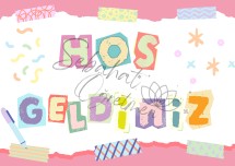 Hoş geldiniz pano/kapı yazısı