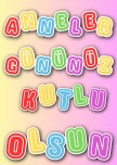 Anneler Gününüz Kutlu Olsun renkli  pano harfleri
