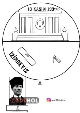 10 KASIM 3 BOYUTLU KOLAY KESİMLİ ETKİNLİK
