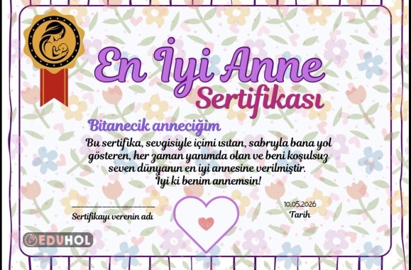 ANNELER GÜNÜ SERTİFİKASI PARMAK BASMALI