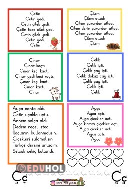 Ç SESİ HIZLI OKUMA METİNLERİ