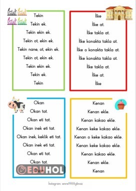 K SESİ KARESEL OKUMA. ANETİL OK