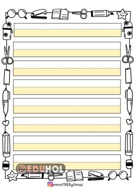 KENARLIK BOYAMALI YAZI ŞABLONU