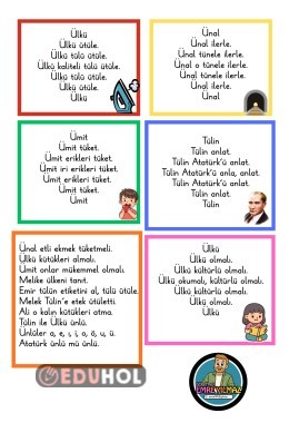 Ü SESİ KARESEL METİNLER VE CÜMLELER