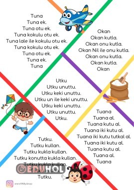 U SESİ KARESEL OKUMA 5 TANE.