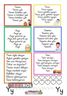 Y SESİ KARESEL OKUMALAR VE METİNLER