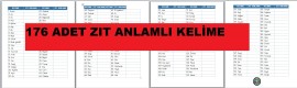 4 SAYFA ZIT ANLAMLI KELİME BOŞLUK DOLDURMA