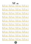 BÜYÜK VE KÜÇÜK M HARFİ KESİK ÇİZGİLİ ŞABLON