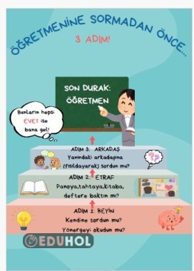 ÖĞRETMENİNE SORMADAN 3 ADIM