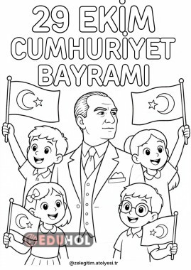 29 EKİM BOYAMA SAYFALARI