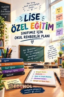 lise özel eğitim sınıfı yıllık rehberlik planı