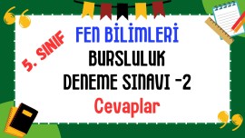 5. sınıf fen bilimleri bursluluk deneme 2 cevaplar