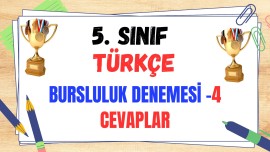 5. SINIF TÜRKÇE BURLULUK DENEME 4 CEVAPLAR