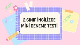 2.SINIF 10.ÜNİTE MİNİ DENEME