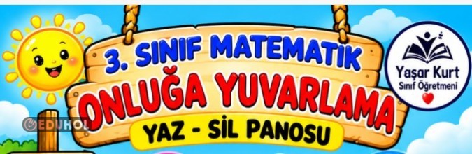 3. Sınıf Matematik – Onluğa Yuvarlama Yaz-Sil Panosu (güncellenmiş)