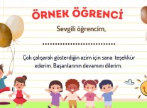 ÖRNEK ÖĞRENCİ SERTİFİKASI