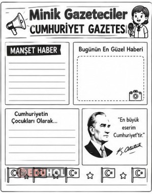 CUMHURİYET GAZETESİ ÇALIŞMA KAĞIDI İLKOKUL