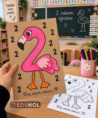 2 rakamı renkli ve renksiz