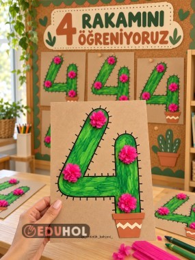 4 rakamı etkinligi boyama