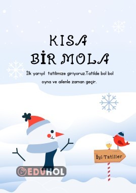 Kış temalı gelişim raporu kapak