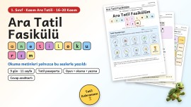 Ara Tatil Fasikülü 1. Sınıf 2. Ses Grubu o k u r ı m | 9 Günlük Ödev + Cevap