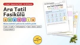 Ara Tatil Fasikülü 1. Sınıf a n e t i l o | O Sesi 9 Günlük Ödev + Cevap