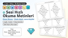 O Sesi Hızlı Okuma Metinleri 1. Sınıf | Elmas Okuma – Akıcı Okuma (8 Metin)