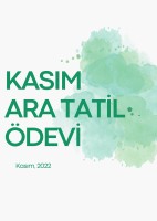 Kasım ayı ara tatil ödevi