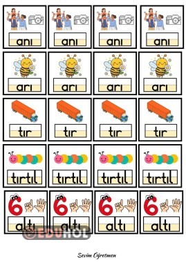 I harfi deftere yapıştırma görselleri