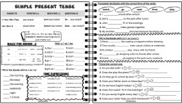 5.T3.Simple Present Tense Foldable Worksheet