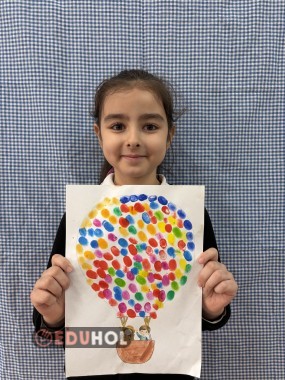 Uçan Balon Parmak Baskı Etkinliği